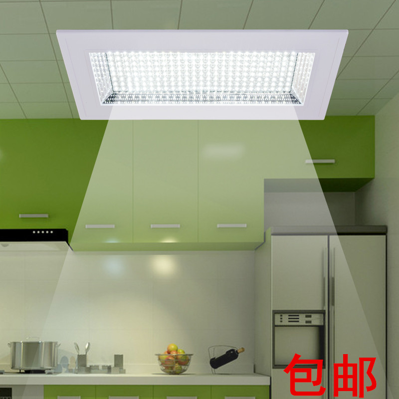 led厨卫灯长方型吸顶灯嵌入式厨房灯卫生间灯暗装过道灯厂家促销