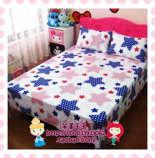 Seckill Buy 3 Get 1 Europe and America star Naval Air Twill Brushed pure cotton pillow case sheet Quilt coverin the Bedclothes , Sheet category - from Buy2taobao.com to provide professional Taobao agent buy service