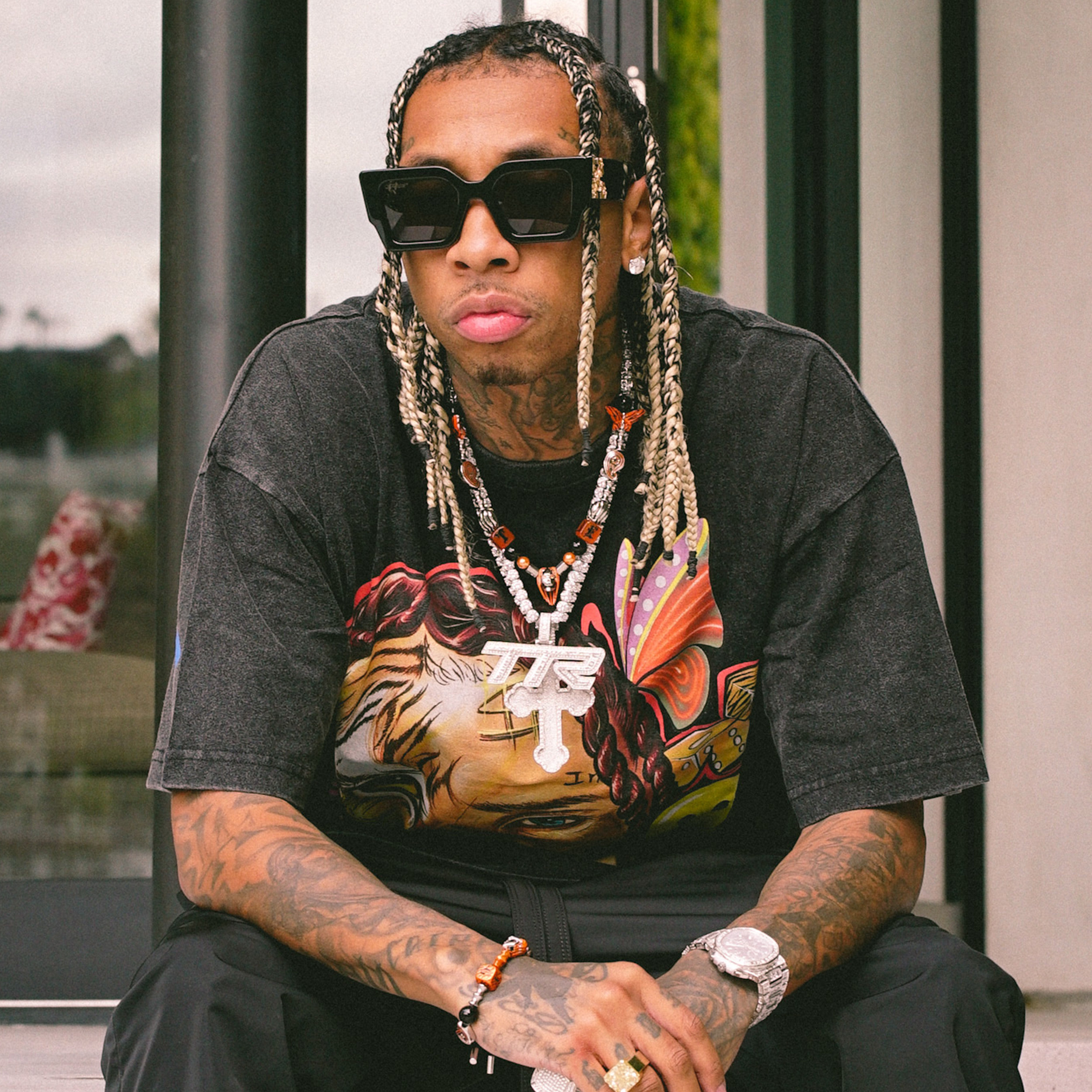 salute academy的优惠券大全—tyga x *evae  黑橙虎纹琥珀人像蝴蝶