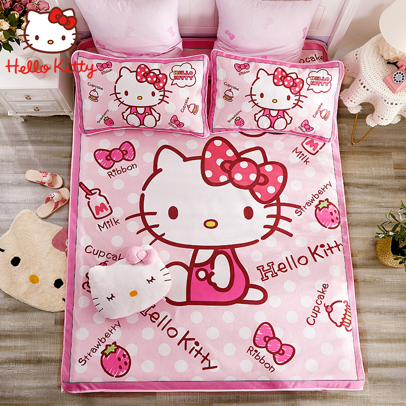 hellokitty卡通凉席儿童冰丝草席子软1.8m床折叠1.5米单人1.2夏季|msdalam kategori seperai dan bantal, 凉席, 冰丝席 - dari Buy2taobao.com untuk memberikan perkhidmatan ejen Taobao profesional membeli