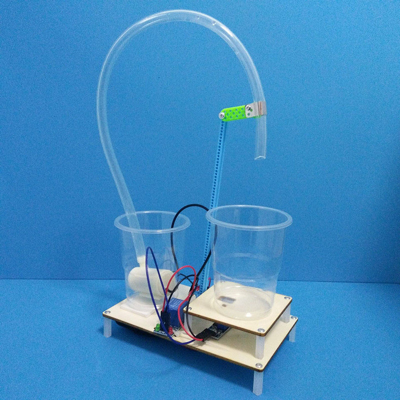 科技小发明自制饮水机中小学手工科学实验电动感应抽水机创客作品