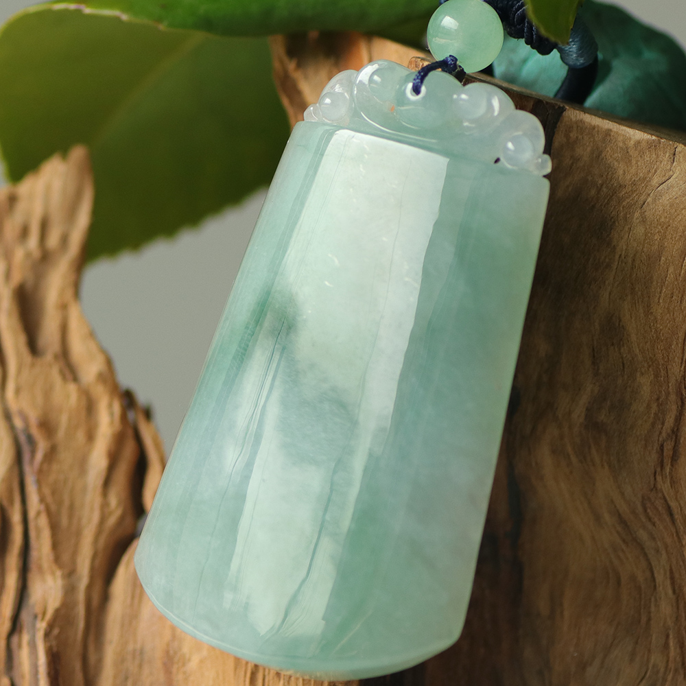 老坑冰糯种翡翠a货平安牌 46.97克