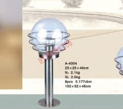 户外不锈钢草坪灯 景观庭院灯 圆球柱头灯花园草地灯道路灯4004
