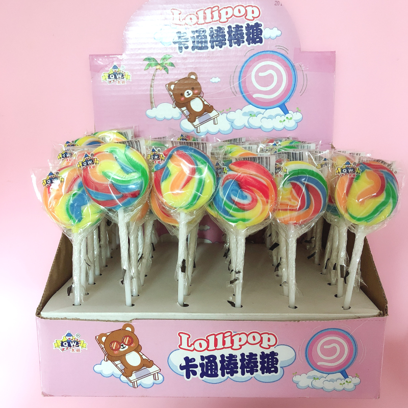 生日糖果整盒装12g彩虹创意棒棒糖超市小店休闲零食 幼儿园小朋友