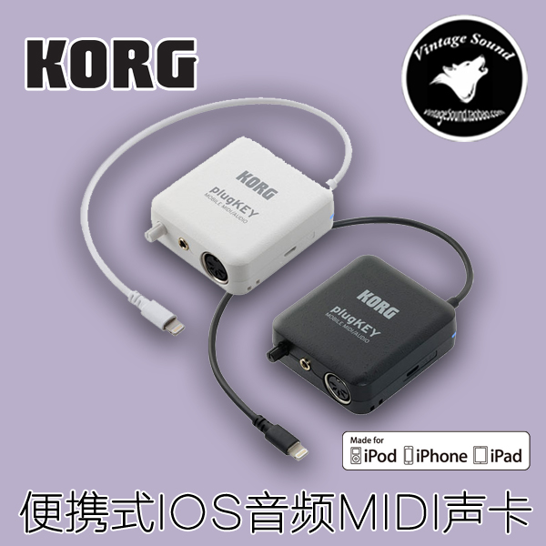 科音Korg plugKEY 便携式MIDI设备转IOS接口声卡 iPhone ipad