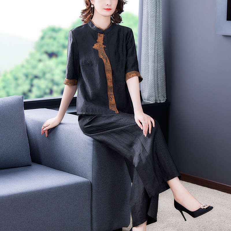 真丝香云纱套装2021新款夏装女高端品牌