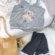 Gill Aimar小熊家睡衣夏季背心短裤套装卡通哈皮狗家居服