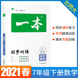 2021春一本初中数学七年级同步训练下册 BS北师大版 初中生数学辅导练习题 初一7年级数学上册题库教辅书籍总复习资料 正版