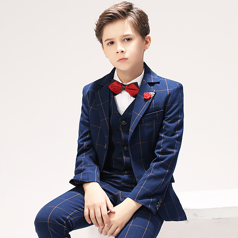 儿童西服男小西装套装男童主持人花童演出服礼服韩版英伦帅气秋冬