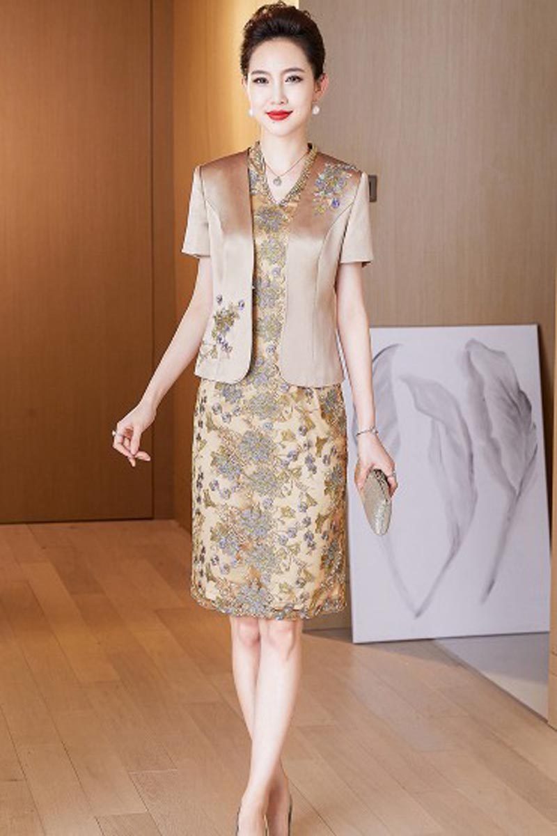时尚套装女士上班职场小西装气质连衣裙名媛贵妇宴会聚会礼服外套