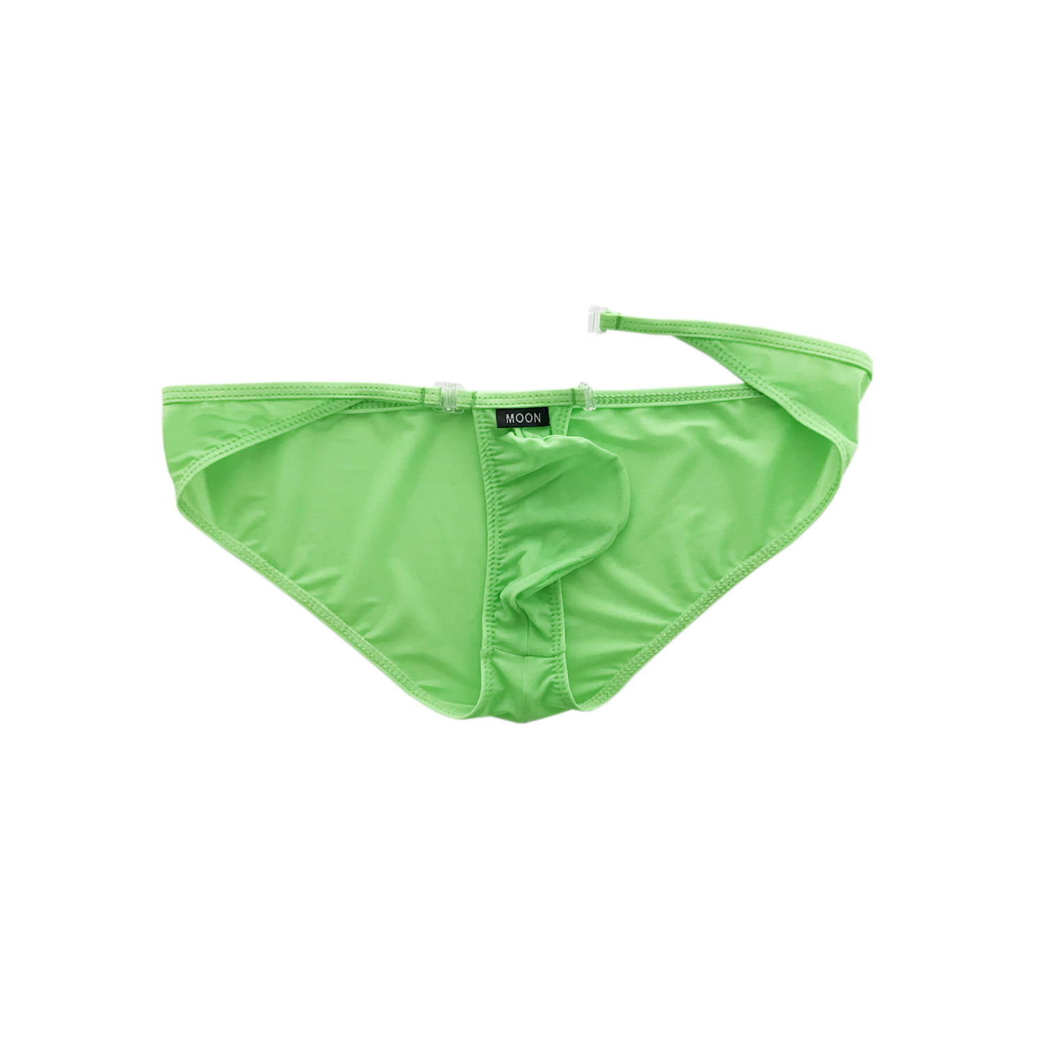 新款插扣男士三角裤 低腰u凸男式内裤超薄冰丝包臀半透明性感内裤