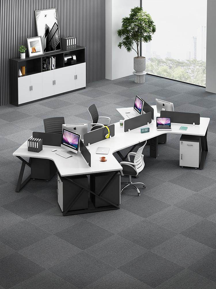 工位办公桌椅组合简约现代368人位创意办公室职员三人位办公桌