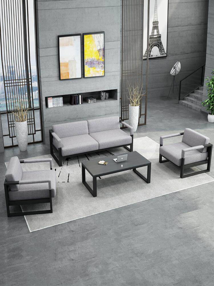 办公室会客简约商务单双人沙发椅餐厅酒吧卡座服装店休闲桌椅组合