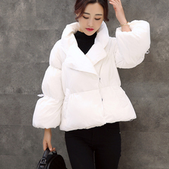 2016冬季新款女装短款棉服斗篷A型韩版修身加厚立领小棉袄外套潮
