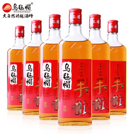 乌毡帽手酿工坊清爽型绍兴工艺黄酒花雕酒480ml*6瓶装整箱