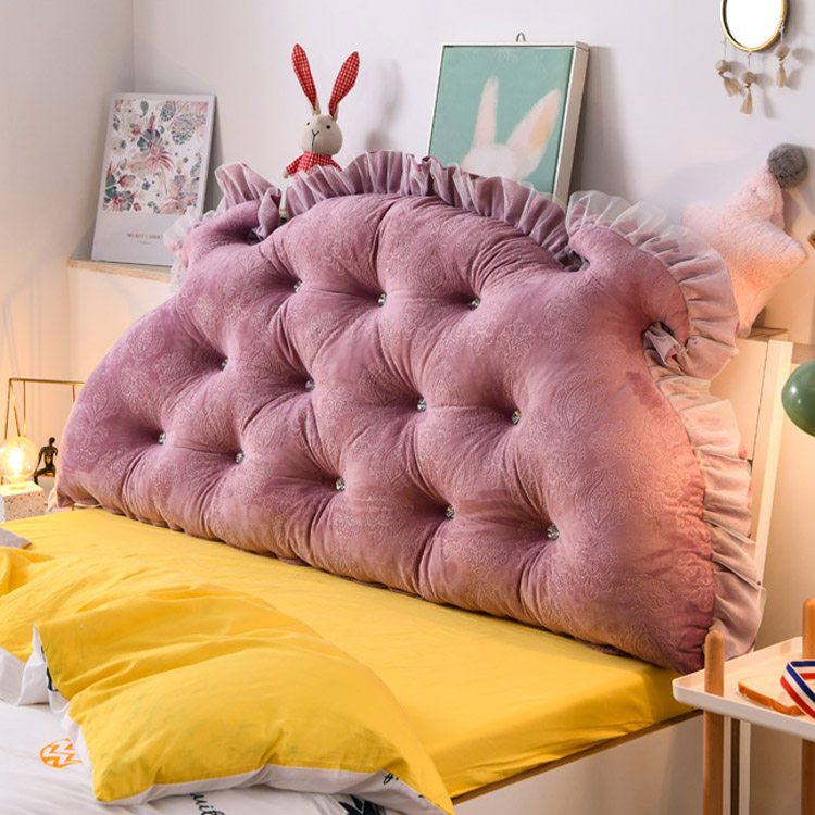 韩版床头靠垫公主风床上大靠背护腰双人靠枕卧室榻榻米可拆洗抱枕