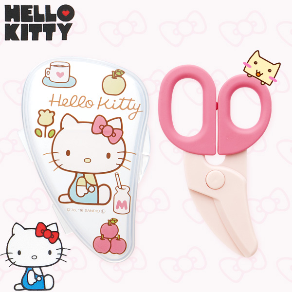 日本原装进口Hello Kitty/小熊维尼/超人婴幼儿便携食物剪辅食剪