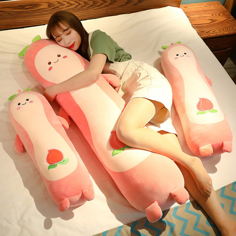 可爱牛油果抱枕睡觉长条夹腿布娃娃毛绒玩具床上大号女生玩偶礼物