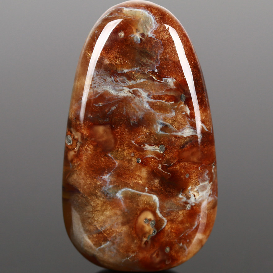 26.09克【强荧光】精品罕有溶洞蜜飘白根琥珀挂件 935410