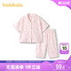 巴拉巴拉女童睡衣中大童家居服套装夏装新款儿童空调服宝宝衣服薄