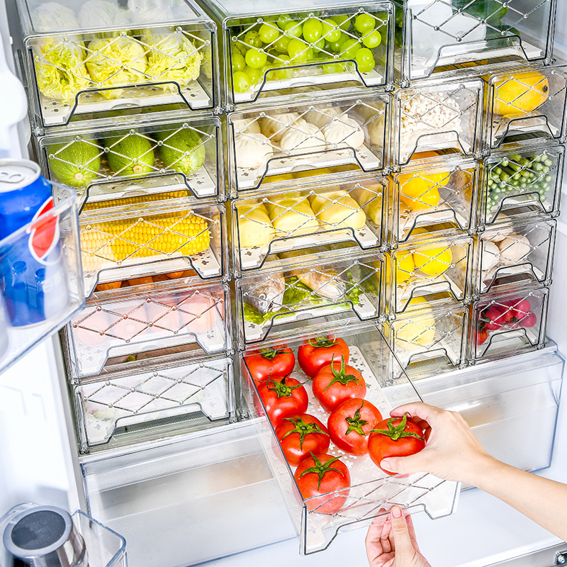 家用冰箱收纳盒食品级密封保鲜冷冻专用厨房水果蔬菜鸡蛋储物盒