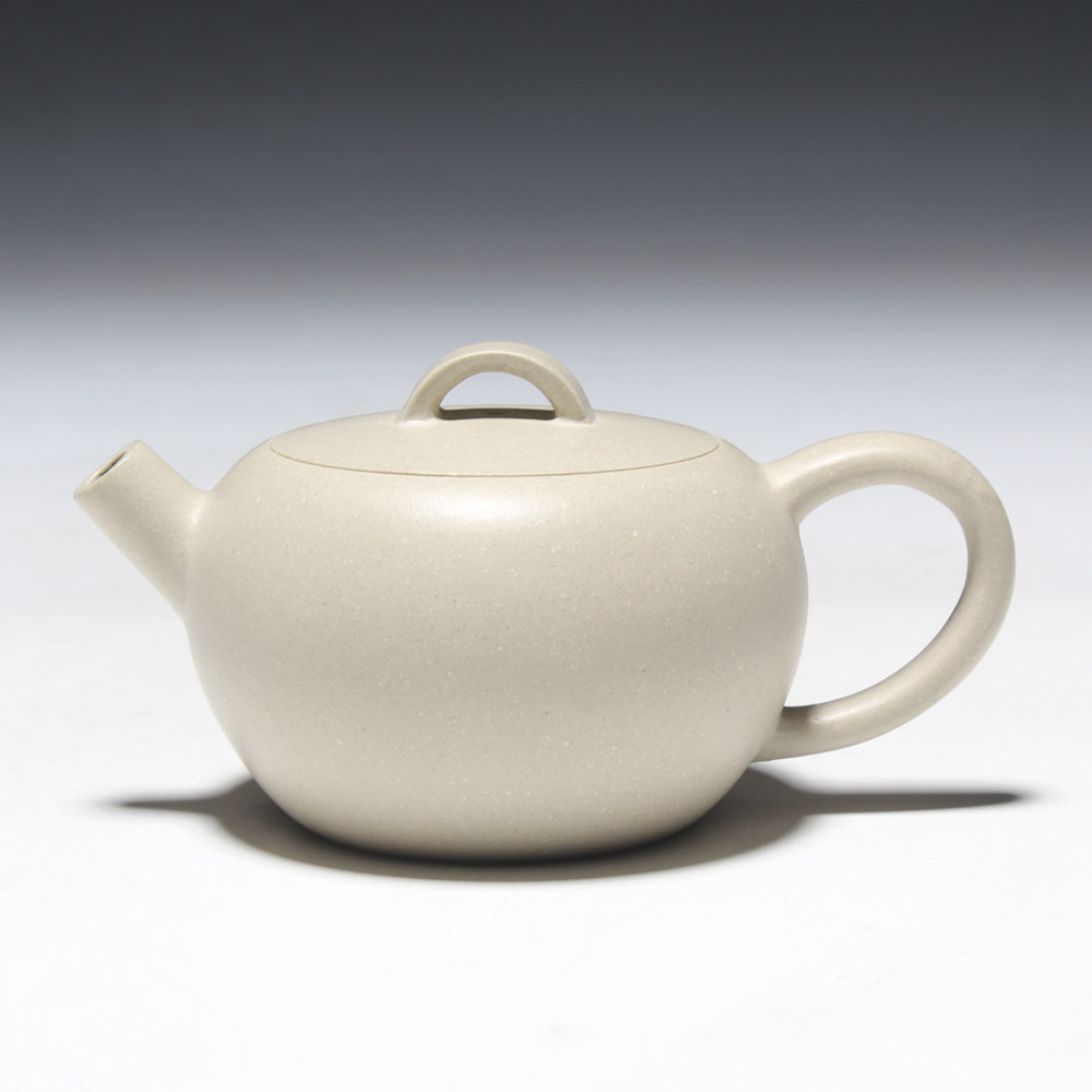 宜兴紫砂壶 纯手工 巨轮珠_宜兴紫砂壶 器象纯手工原矿象牙白段泥功夫