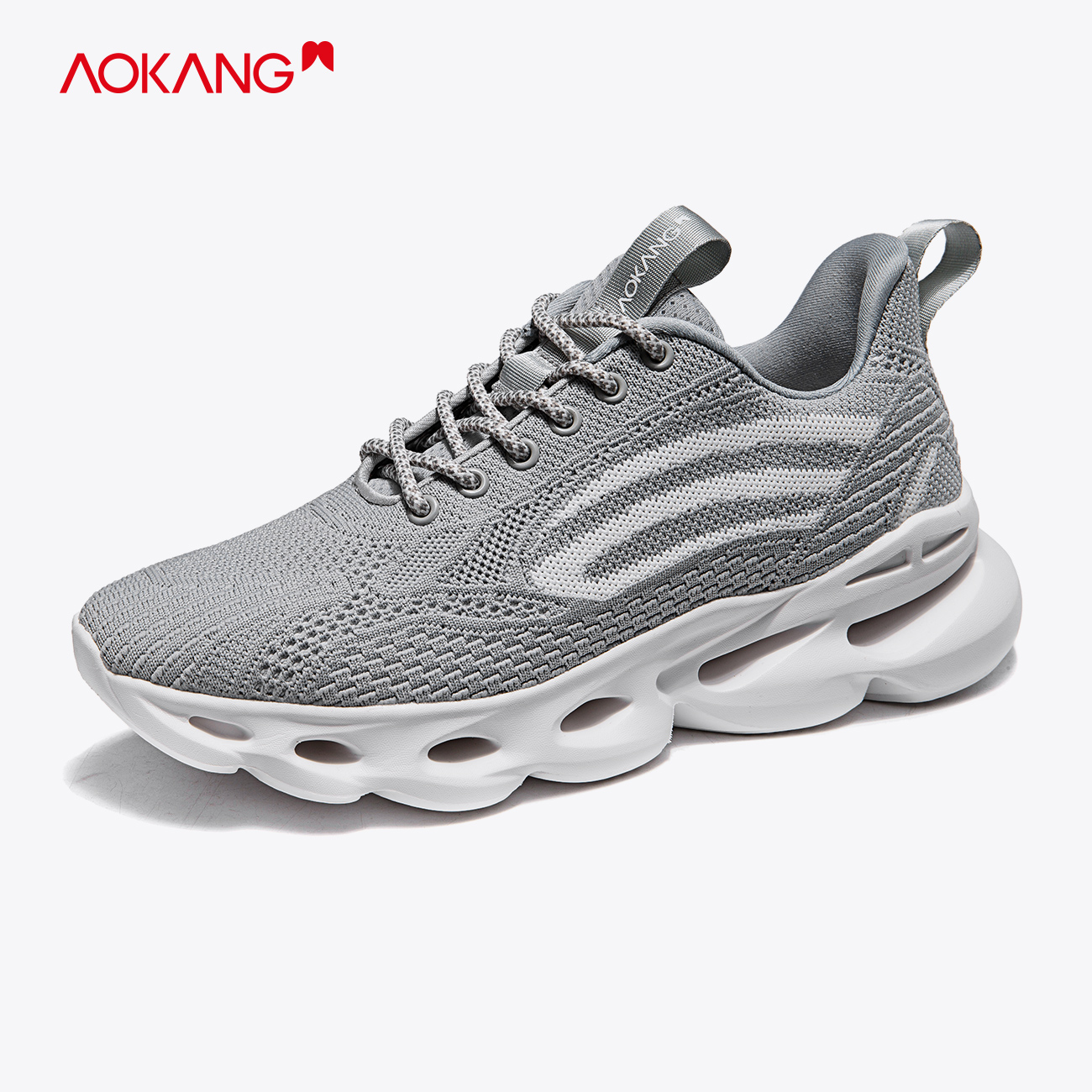 奥康男鞋2020夏季新款飞织运动鞋男舒适透气跑步鞋轻便时尚休闲鞋