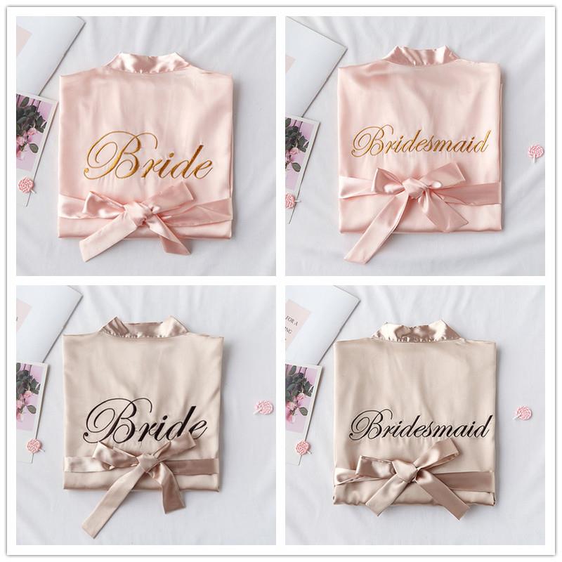 Bride with Team Bride Bathrobe Bride To Be Bridal Shower Bac