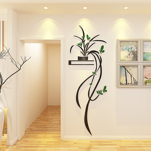 创意亚克力3d立体墙贴电视背景墙壁贴纸客厅卧室玄关装饰墙面贴画