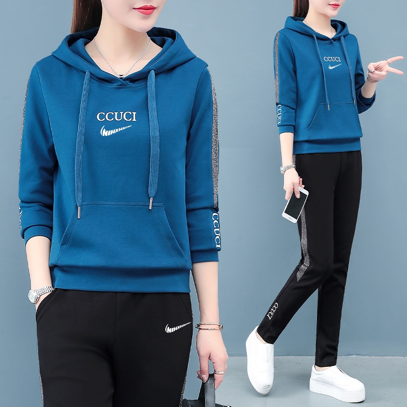 耐克顿运动服套装女2022年早春时尚休闲女士卫衣大码春秋跑步服潮