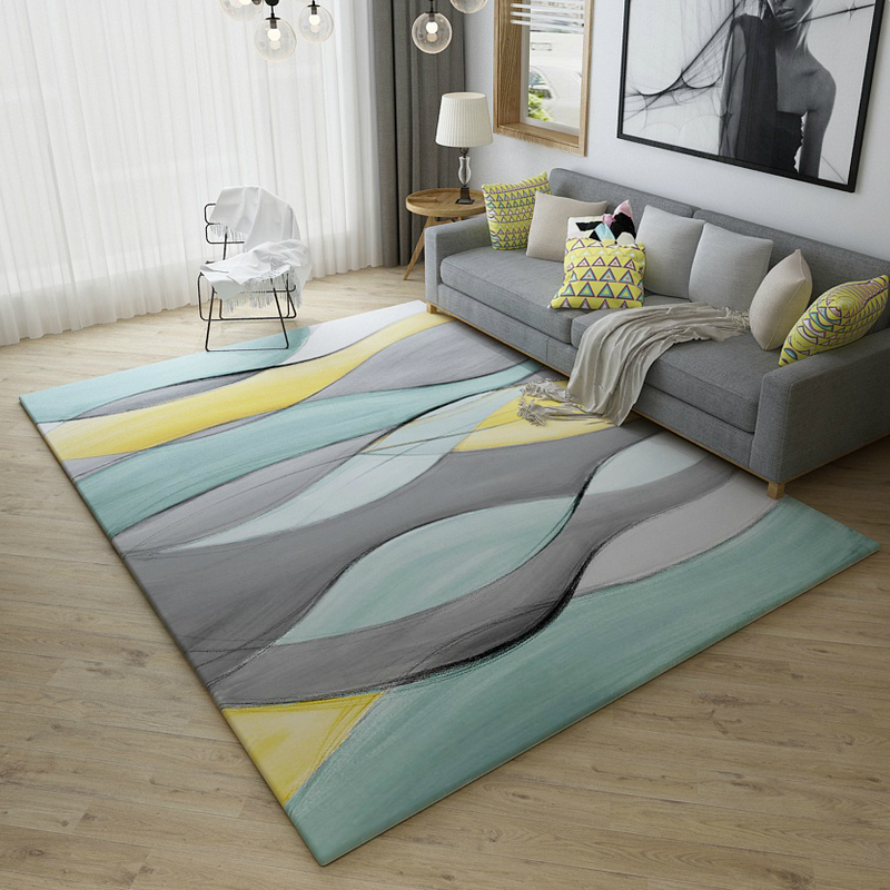 地毯客厅北欧现代简约抽象艺术沙发茶几毯卧室满铺家用地毯长方形