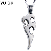 YUKI men''s titanium steel necklace of short non-mainstream Western tide cool hanging ornaments, original retro accessories