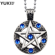 YUKI men''s titanium steel Europe fashion pendant long necklace sweater chain retro long chain jewelry original designs