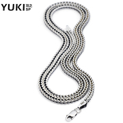 YUKI925 silver men silver necklaces Korean style Thai silver chains City boy Fox-tail chain snake bone chain jewelry