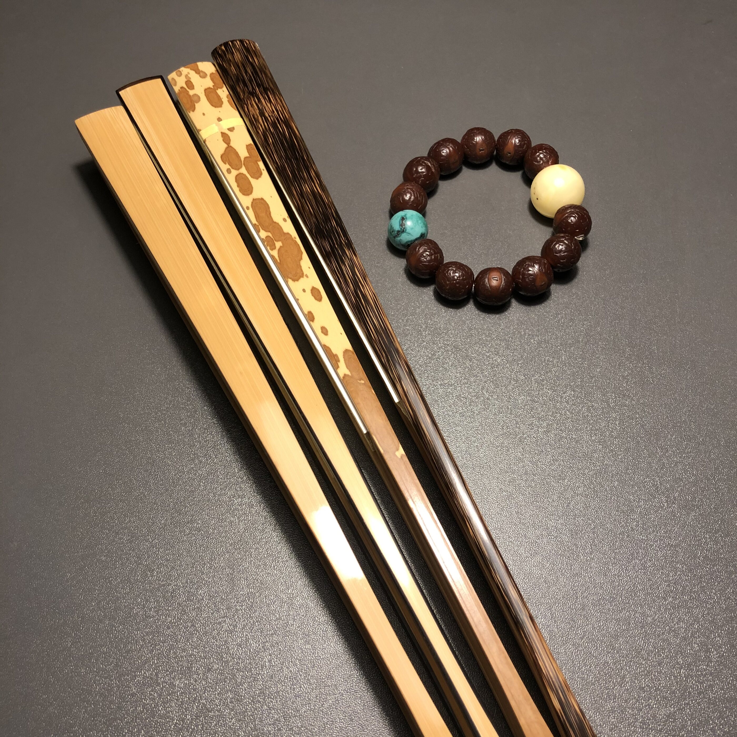 省1元 中国风全竹扇子雕刻镂空日式古风男女士折扇手工红黑色小巧舞蹈