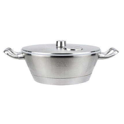 oqo欧克欧30cm炒锅不锈钢炒锅电磁炉煤气通用样品有轻微划痕