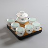 青瓷盖碗茶杯大号高白 定窑陶瓷泡茶碗功夫茶具茶壶景德镇三才碗|ru 青瓷盖碗茶杯大号高白 定窑陶瓷泡茶碗功夫茶具茶壶景德镇三才碗|ru