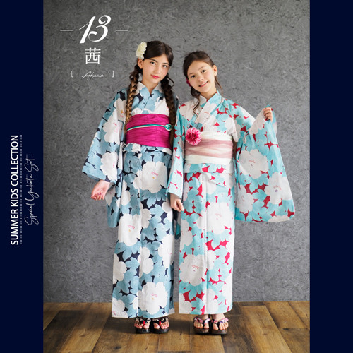 出口日本全棉 客供面料 日本正统和服浴衣 个性派浴衣牡丹 椿玫瑰