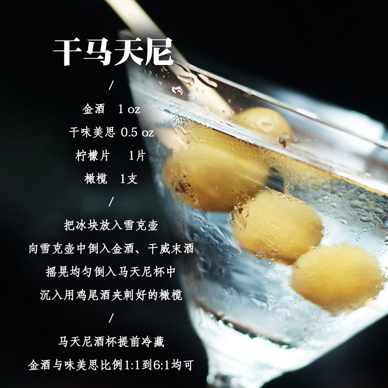 特调007的鸡尾酒干马天尼鸡尾酒套装自调洋酒套餐伏特加