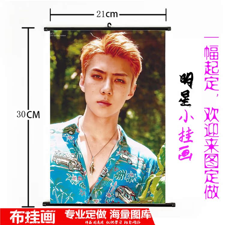 EXO吴世勋朴灿烈明星周边蚁乐园推荐A4艺术布卷轴小挂画来图定制|msdalam kategori mod main/animasi/Zhou Bian/cos/permainan papan, kartun/Animasi Zhou Bian, Kad animasi/loket/alat tulis - dari Buy2taobao.com untuk memberikan perkhidmatan ejen Taobao profesional membeli