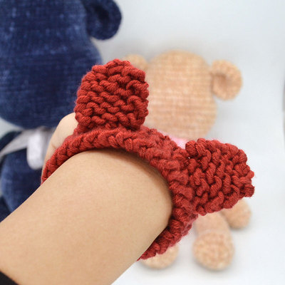 小熊手环编织材料男友女友手工成品线团毛线