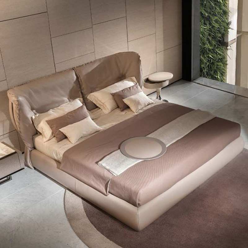 2cbd港式轻奢网红床双人床婚床主卧小户型软床现代风格床简约真皮已售