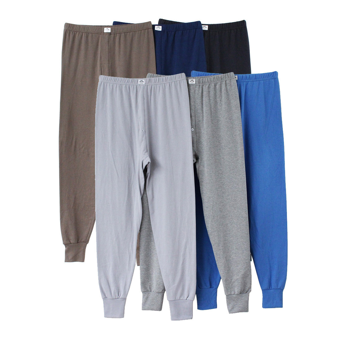 男纯棉秋裤保暖裤护膝加厚棉毛裤加大 秋冬宽松高腰爸爸纯棉秋裤