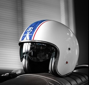 外星蜗牛复古摩托车头盔电动踏板玻璃钢碳纤维Vespa姜戈3/4半盔
