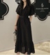 24052重磅小黑裙 刺绣镂空棉布绣花连衣裙 P02