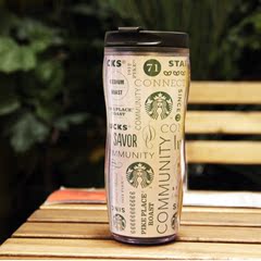 星巴克杯子Starbucks白绿字母招贴画随行杯随手杯澳门代购12oz355