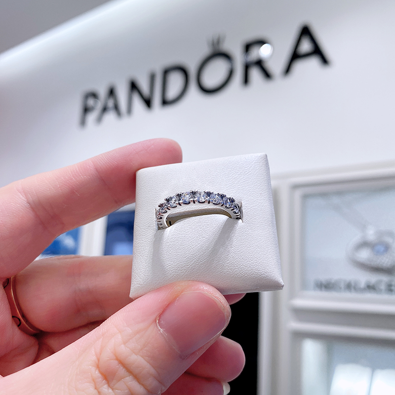 pandora潘多拉官网正品925银闪耀排永恒戒指指环女190050c01
