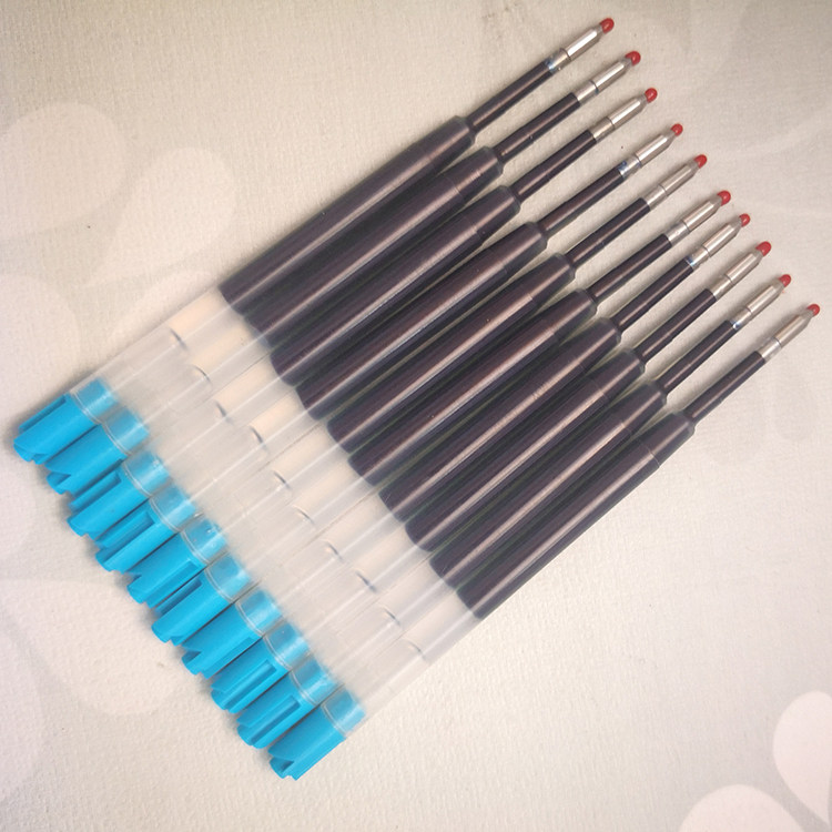 10支装包邮 旋转式墨蓝笔芯按动蓝黑水笔芯g2 医生开处方蓝黑笔芯