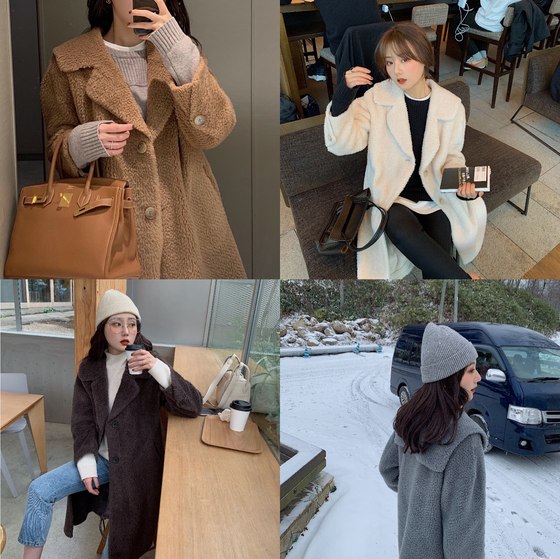 1.17 The Second Kill Money Is Not Refunded Or Changed! Martina Blended Cashmere Navy Collar Medium Long Coat Coat Women 1.17 The Second Kill Money Is Not Refunded Or Changed! Martina Blended Cashmere Navy Collar Medium Long Coat Coat Women
