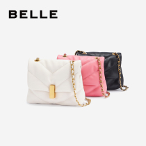 百丽箱包链条包2020春夏新品商场同款小香风菱格斜挎包X4872BN0